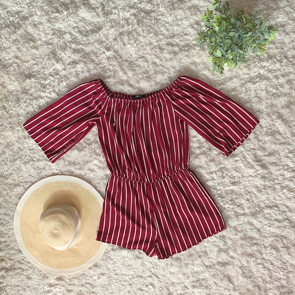 Forever 21 Striped Romper